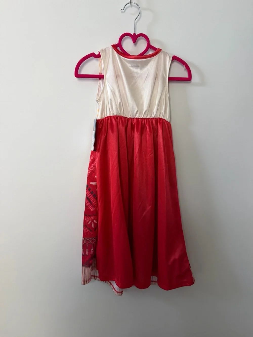 Disney Red and Cream Moana-Style Girls Costume Dress - Picture 4 of 5